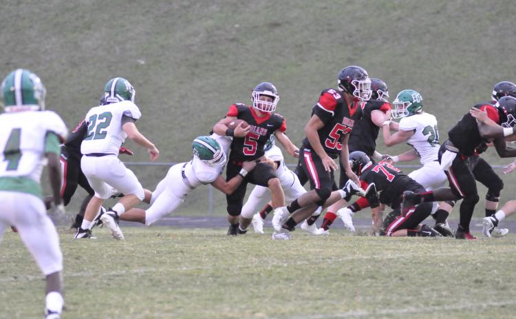 Hudson Spurlock evading the Franklin defense- Photo by: Marcus Etienne