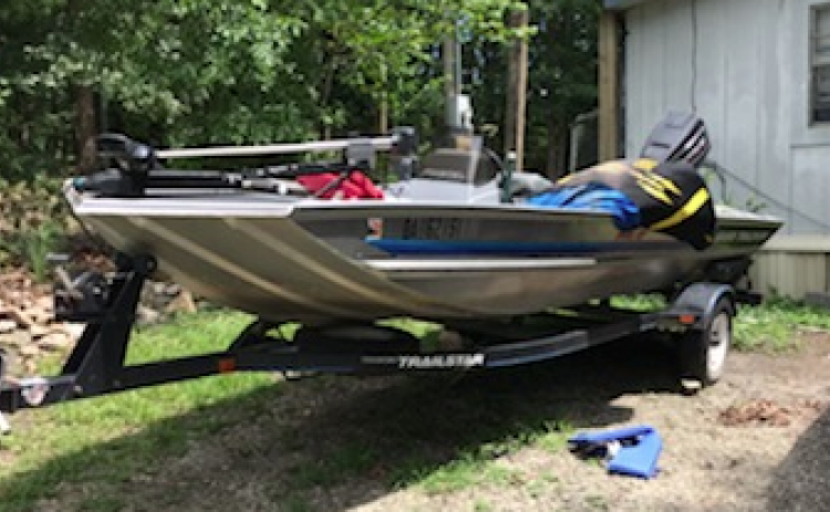 This boat, reported stolen in Habersham County, was discovered last Friday in Stephens County by sheriff’s deputies.