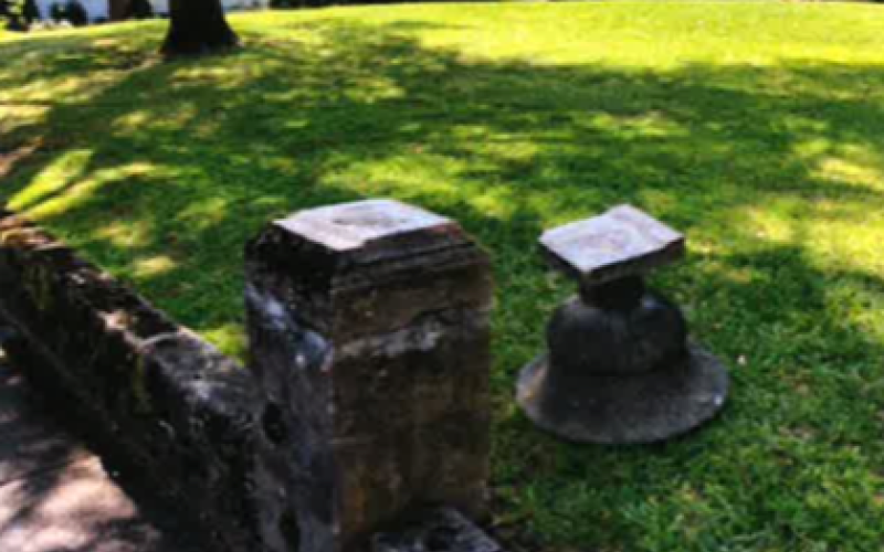 Police are looking for thw culprits who damaged the urns at Patriot Park.