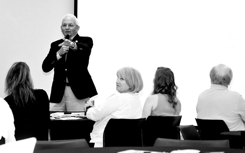 State ag commissioner Gary Black addresses a regional tourism roundtable held Monday in Hartwell.