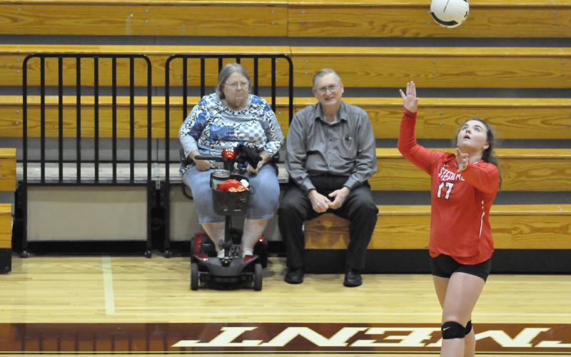 Dale Cleveland serves for Stephens County