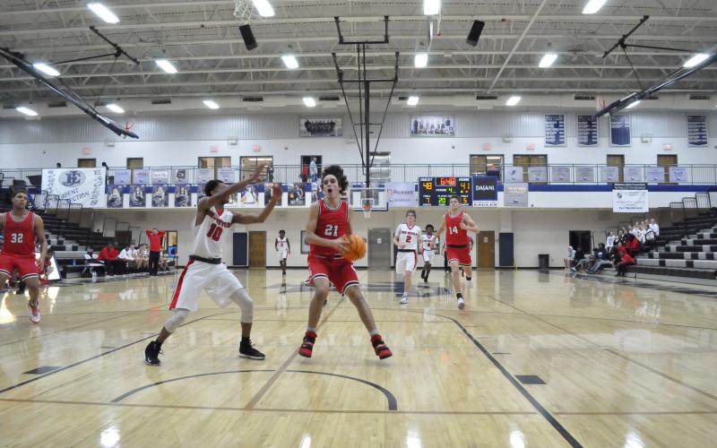 Dominic Forbes goes for a layup