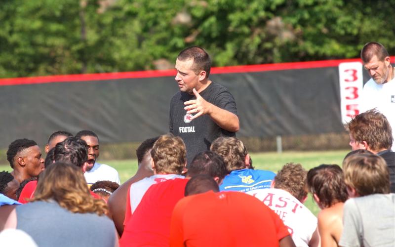 Indian head football coach Wesley Tankersley.