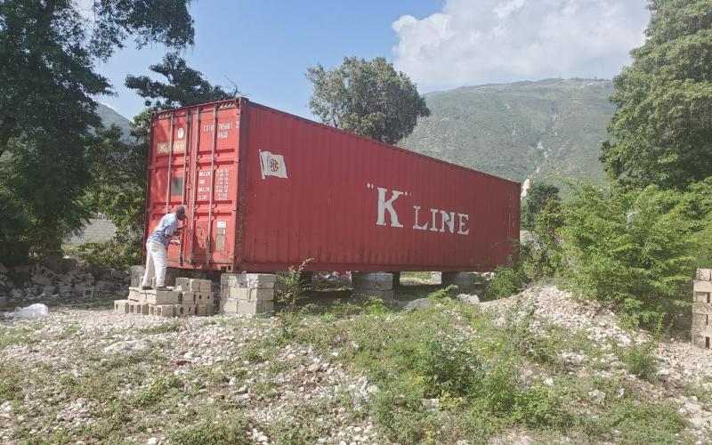 Love Him Love Them’s first shipping container filled with medical supplies was eagerly and quickly unloaded in Haiti last year.