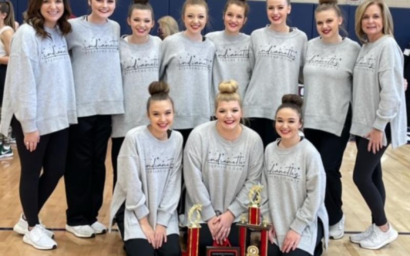 The team placed first out of four teams in high kick.
