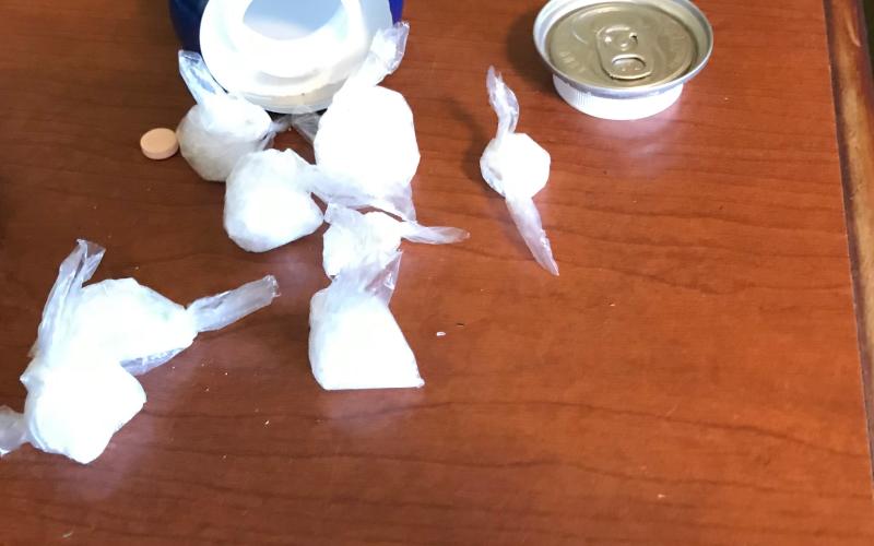 This soft drink can held suspected pre-packaged meth.