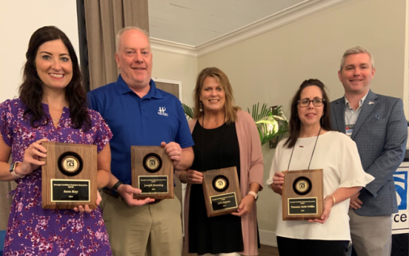 Toccoa-Stephens Chamber president Julie Paysen (third from left) was one of six chamber professionals in Georgia to become Georgia Certified Chamber Executives.
