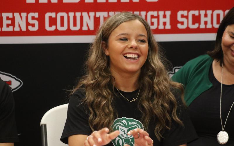 Sarah Franklin during her signing ceremony