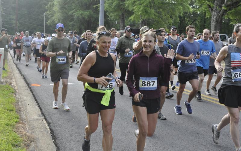 Hundreds of runners raced up and down Currahee Mountain on Saturday, June 1, as part of the annual D-Day commemoration.