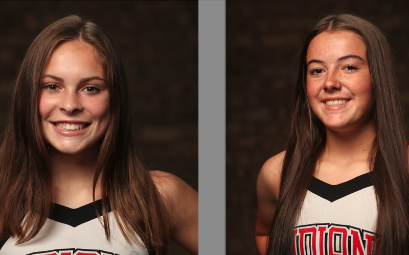 Anderson Defoor (left) and Kinsley Thomason are cheeleaders of the year.