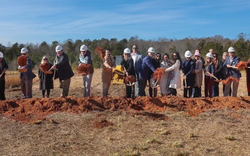 Plans for a new residential development on the Toccoa Bypass began Jan. 15 in a groundbreaking for Heritage Rise. Pictured, left to right, are Nila &amp; Kailash Mittal; Rusty Haygood, DCA Deputy Commissioner; Megan Arrowood; Jeremy Arrowood; Ashely Hill, General Contractor Cloverleaf Construction; Christian Hamilton, County Administrator; Tara Simmon, Stephens County Commission Chair; Chuck Wright, Stephens County Commissioner; Bobby Shah, Karina Shah Dhwani Shah &amp; Angel Shah, Ak New Ventures; Ketan &amp; Komal Ga