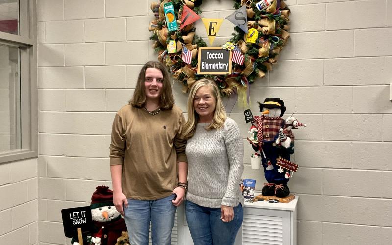Jack WIlhoit (left) and Claudia Markham are Stephens County High School's STAR student and teacher.