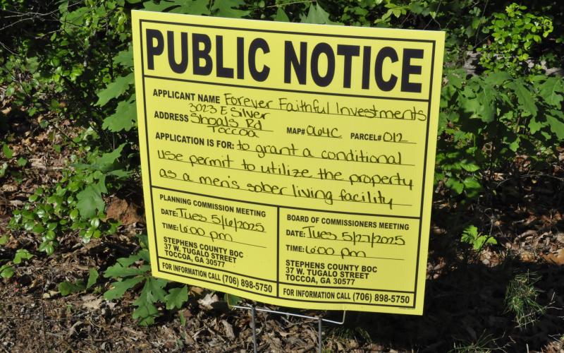 The Stephens County Planning Commission recommended denial of a proposed men's sober living home during its meeting on Tuesday night.