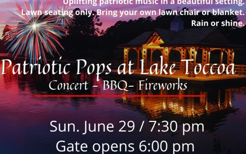 There are two Fourth of July events coming up during the next week, starting with the Toccoa Symphony Orchestra's Patriotic Pops concert on Sunday night at Lake Toccoa. Submitted photo.