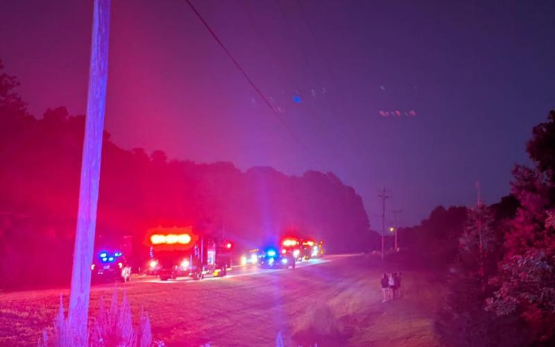 A 62-year-old Toccoa man was killed Sunday night in a single-vehicle rollover accident on Oak Valley Road. Photo courtesy of Stephens County Sheriff's Office