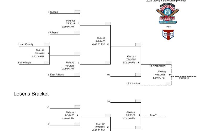 Toccoa Little League is hosting the Senior League State Tournament on Saturday at Doyle Street Park. Submitted photo