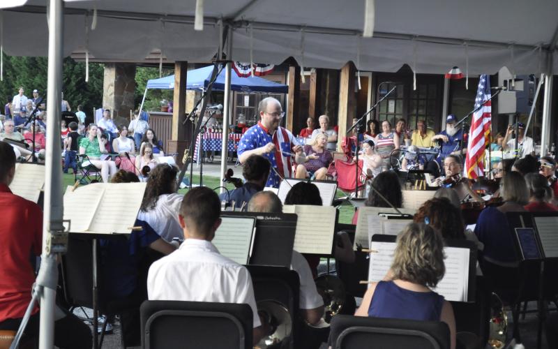 The Toccoa Symphony Orchestra performed its annual Patriotic Pops concert on Sunday night to ring in the Fourth of July holiday. Photo by Michael O'Hearn