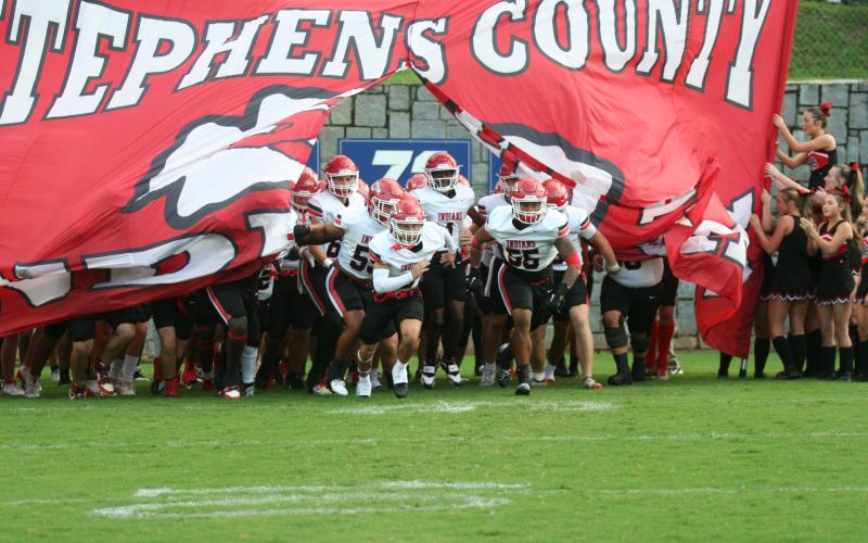 The Stephens County Indians football team captured their first win of the season on the road against Elbert on Friday, Aug. 22, 21-17. Laura Shaw/The Toccoa Record