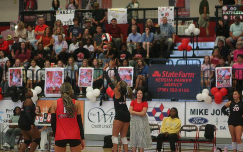 The Lady Indians volleyball girls celebrated Senior Night last week. Laura Shaw/The Toccoa Record