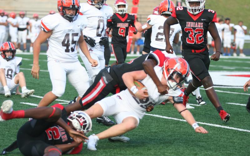 The Indians JV football team rolled past Habersham last week. Laura Shaw/The Toccoa Record