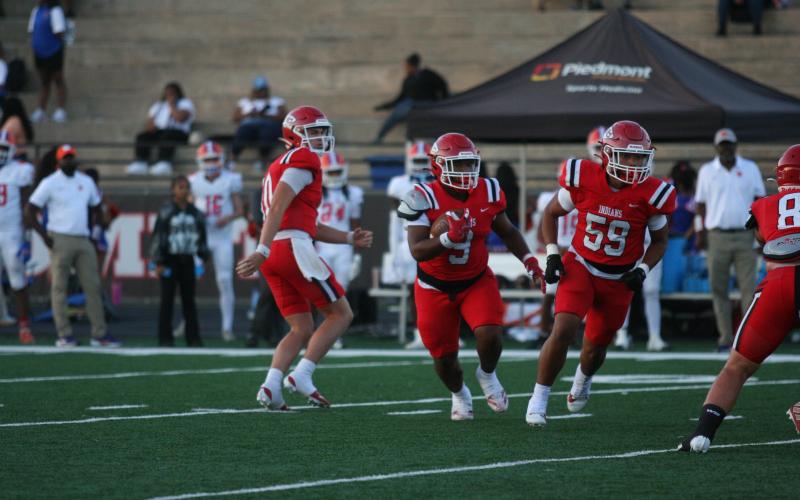 On Friday, Aug. 29, the Stephens County Indians football team defeated Cedar Shoals at The Reservation. Laura Shaw/The Toccoa Record