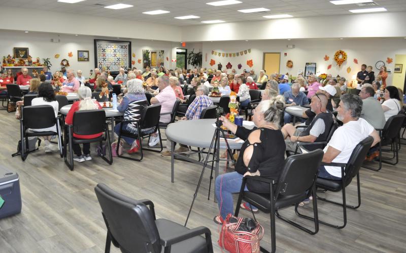A group of concerned residents packed the Stephens County Senior Center on Sept. 9 to listen to information about a potential rock quarry off Hwy. 123 in Stephens County. Michael O'Hearn/The Toccoa Record