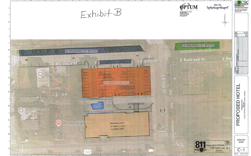 On Monday, the Toccoa City Commission approved a hotel development and parking easement agreement with Optum Development to build a hotel at the site of the former Tabor Motor Co. dealership at the intersection of Currahee and North Pond Streets.