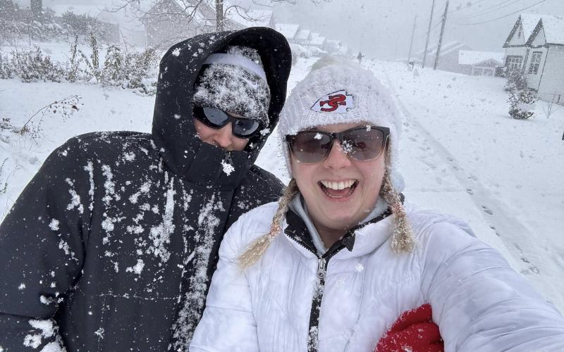 Kelly and Gordon Thigpen, of Toccoa, enjoyed being out in the snow on Saturday, Jan. 31. Winter Storm Gianna brought five to eight inches of snow to Stephens County.