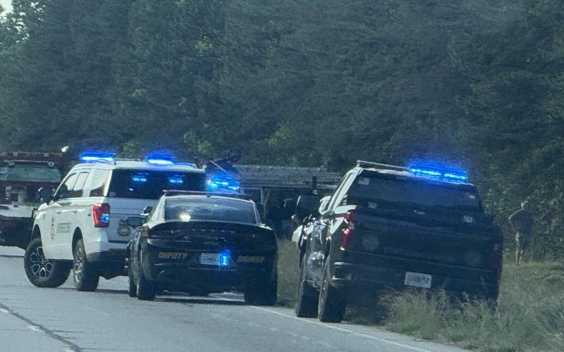 A traffic stop on Ga. 365 on Tuesday, May 8, near the Habersham-Stephens county line escalated to a multi-agency manhunt that involved the Stephens County Sheriff’s Office, Habersham County Sheriff’s Office, and the U.S. Forest Service Commission. A work truck was pulled over and two men hopped out and fled into the nearby woods.