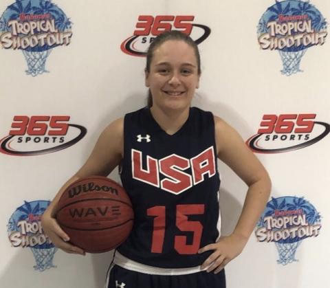 Lindsay Moore in USA Jersey