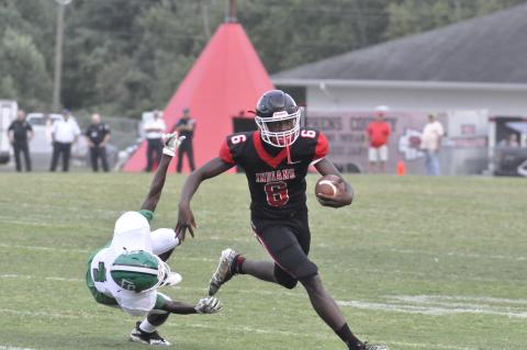 Gamarion Carter leaves Franklin County player in his dust. Photo by: Marcus Etienne 