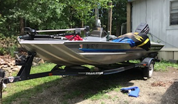 This boat, reported stolen in Habersham County, was discovered last Friday in Stephens County by sheriff’s deputies.
