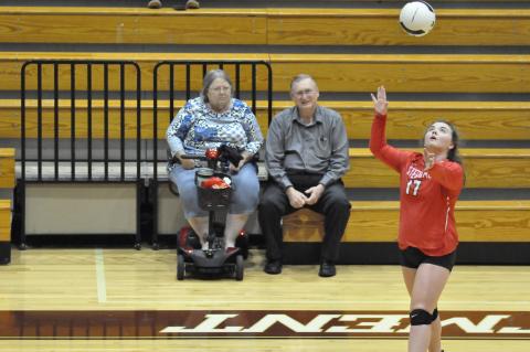 Dale Cleveland serves for Stephens County