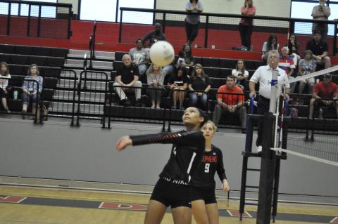 Briana Wortman bumps the ball for SCHS