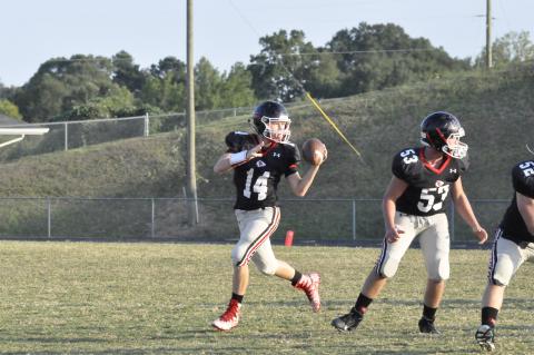 Ritt Tankersley looks for a pass