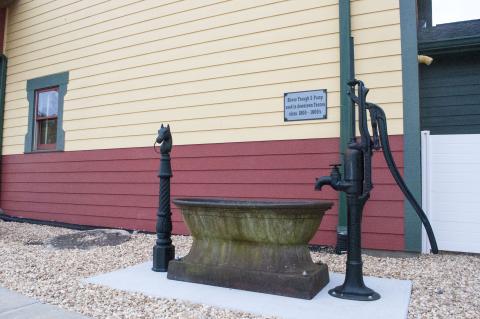 This watering trough is one that was used to water horses in downtown Toccoa in the late 1800s.