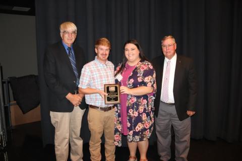 Young farmer and rancher awards were presented to Matt and Chelsea Bohannon.
