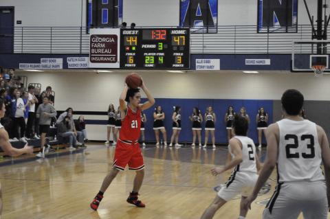 Dominic Forbes looks to pass against Banks County