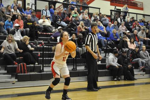 Lindsay Moore fires a three against Banks County
