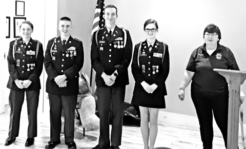 Pictured are winners of the Lions Club patriotic essay contest.