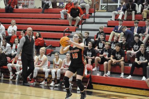 Savana Broska shoots a three 