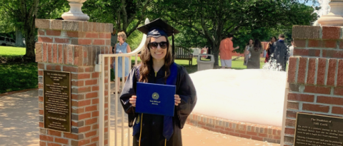 Brock was one of six students who maintained a perfect 4.0 grade point average during her four years of study at TMU.