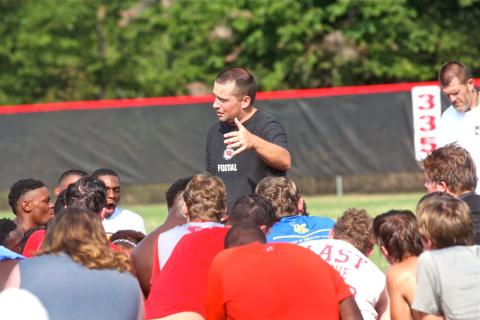 Indian head football coach Wesley Tankersley.