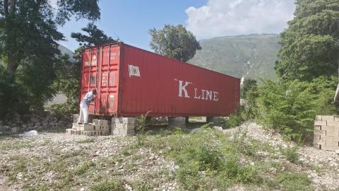 Love Him Love Them’s first shipping container filled with medical supplies was eagerly and quickly unloaded in Haiti last year.