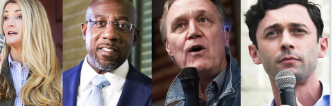 Senate candidates Kelly Loeffler, Raphael Warnock, David Perdue, and Jon Ossoff.
