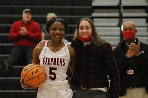 Nana Eades and her coach Laura Baker