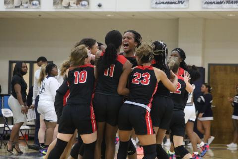 SCHS girls basketball celebrates win against East Jackson