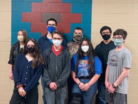 Stephens County High School's junior varsity academic bowl team will compete in a national competition after winning regional. Junior varsity team members are (front, from left) Tori Broska, Luke Roesch, Paige Paulino, and Ethan Cross. At rear are are varsity members Amber Jewell, Brandon Love, Joseph Dodgins, and Hari Panchal. Not pictured are A.J. Russell, Jaden Dooley, and Vincent Birnley.