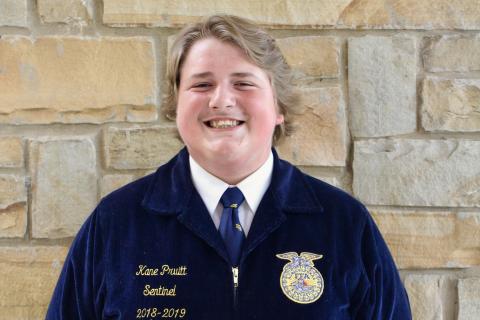 Former Stephens County High School FFA chapter president Kane Pruitt has received a Georgia Ag Foundation scholarship to attend North Georgia Technical School.