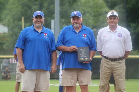 From left to right Jeremy Moon, Doug McCollum and Jeremy Haley during a ceremony at Doyle Street Park